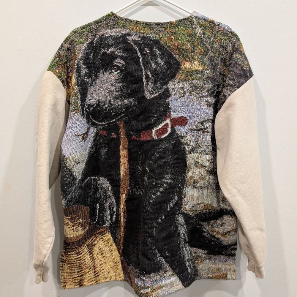 Upcycled, Handmade Tapestry Dog pullover - Picture 3 of 5